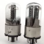 6N8P 6SN7 6H8C MELZ Russia Metal Base Black Hole Plate Nos Tubes Great Sound Quality M. Pair