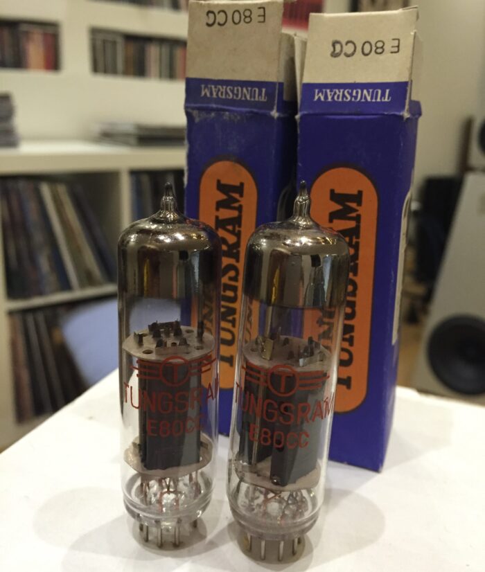 TUNGSRAM E80CC - 6085 12AU7 - ECC82 MATCHED PAIR NOS TUBES