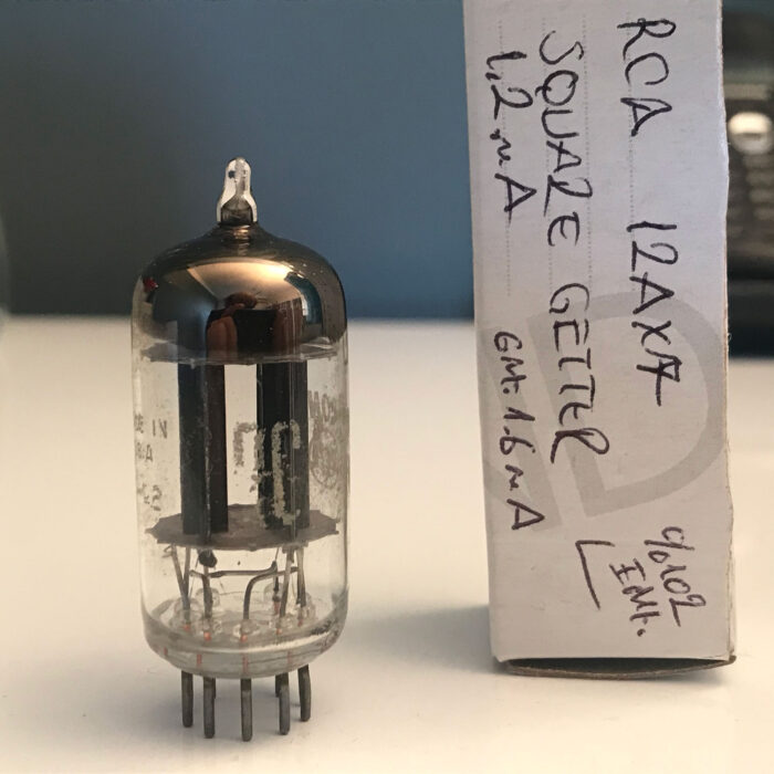 RCA 12AX7 ECC83 BLACK PLATE D-GETTER TUBE