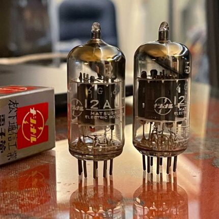 MATSUSHITA Matched Pair ECC82 - 12AU7 45 degree O Getter Japanese Mullard