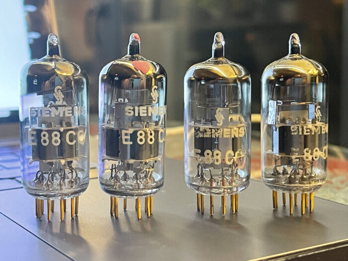 Matched Quad SIEMENS E88CC GOLD PIN - Perfect Macthed and Balanced Sections