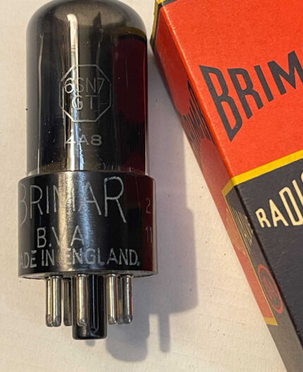 BRIMAR 6SN7 BLACK GLASS NOS UNUSED TUBE