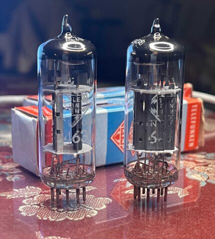 MATCHED PAIR TELEFUNKEN 6463 E86CC ECC86 TUBES