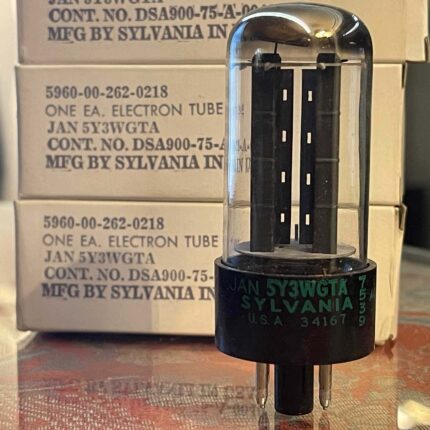 SYLVANIA JAN 5Y3 WGTA Ribbed Black Plate